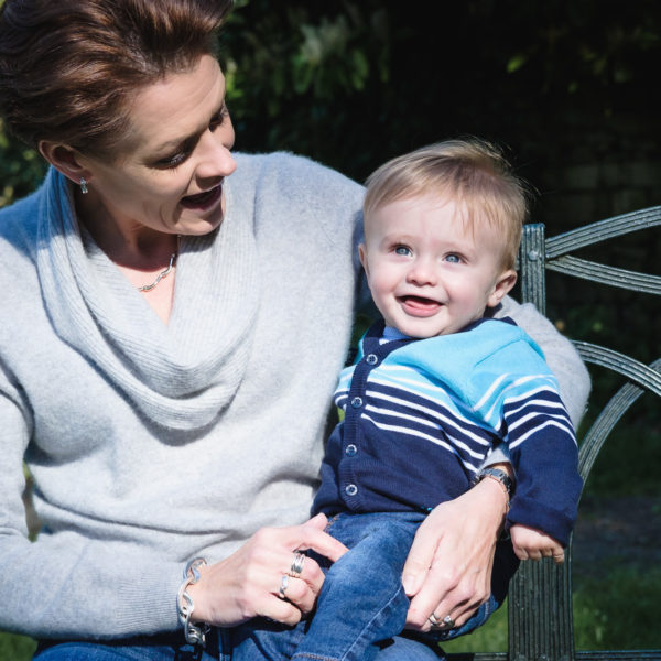 Family photography - mum with young son in the Holburne Museum gardens in Bath