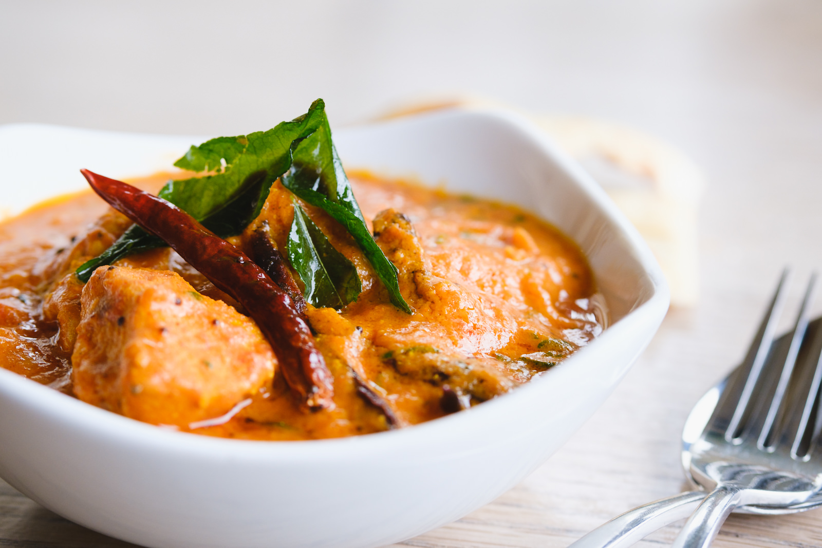 Corporate marketing photography with sample dishes at Mantra Indian Restaurant in Bath