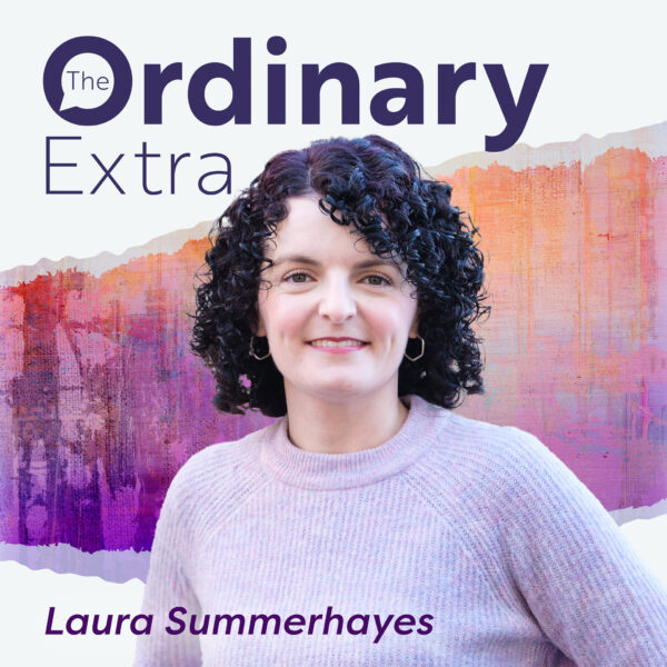 Personal branding photo of Bristol based blogpost host with colourful background and text overlay