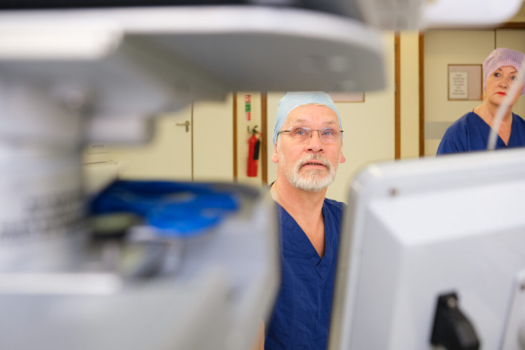 Anaesthetist working within a clinical environment at The New Foscote Hospital